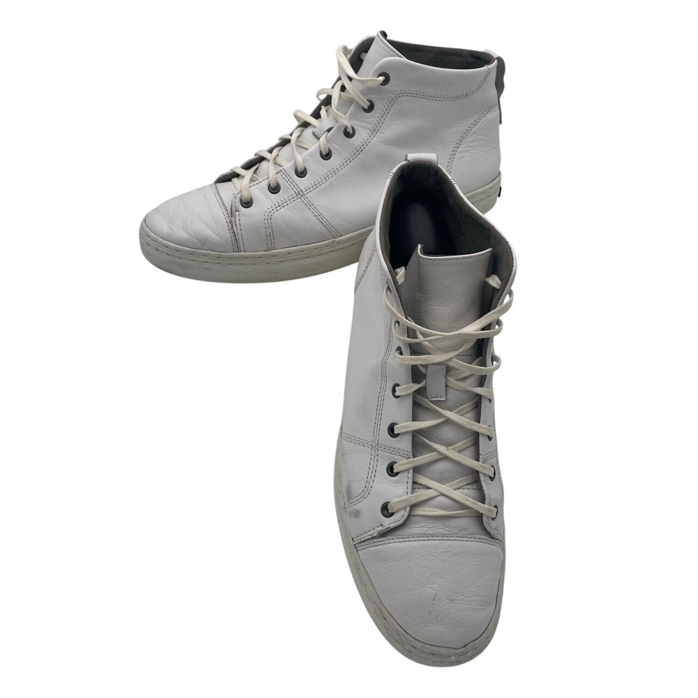 Cole‎ Haan GRAND.OS White High Top Lace Up Leather Crosscourt Sneakers Size 11M